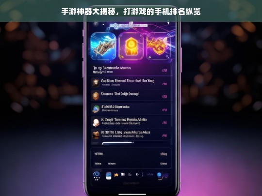 手游神器大揭秘，打游戏的手机排名纵览，手游神器揭秘与打游戏手机排名一览