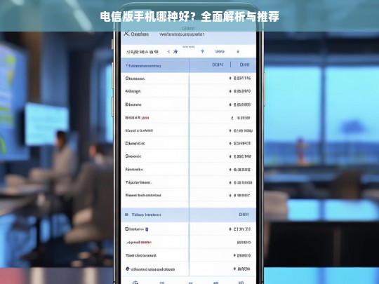 电信版手机选购指南，全面解析与推荐