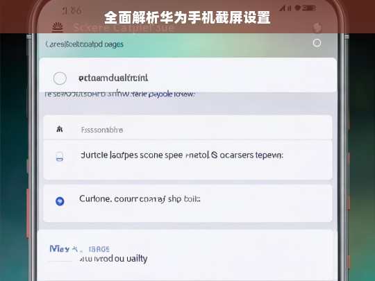 全面解析华为手机截屏设置，华为手机截屏设置全面解析