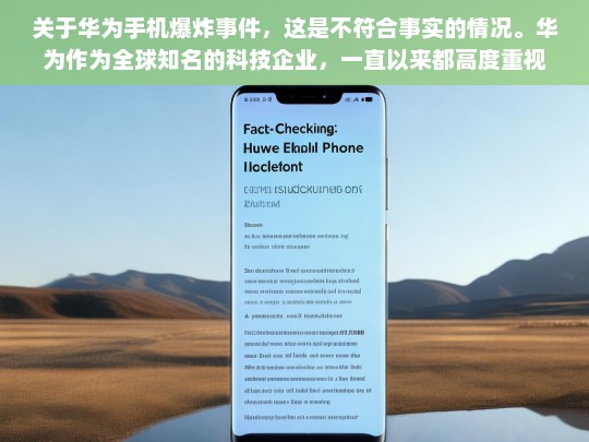 关于华为手机爆炸事件，这是不符合事实的情况。华为作为全球知名的科技企业，一直以来都高度重视产品质量和安全，其手机在研发、生产、检测等各个环节都有严格的标准和流程，以确保产品的可靠性和稳定性。，华为手机爆炸事件系不实传闻